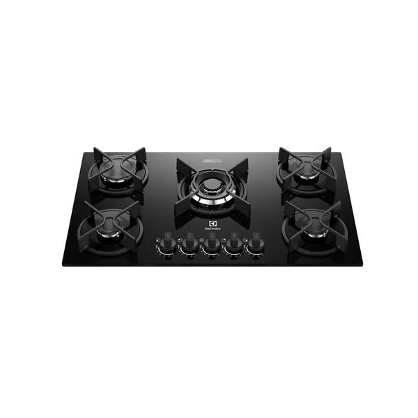 Cooktop 5 Bocas a Gás Electrolux Mesa Vidro Experience ChamaPrecisa e Multi Chama (KE5GC) Bivolt