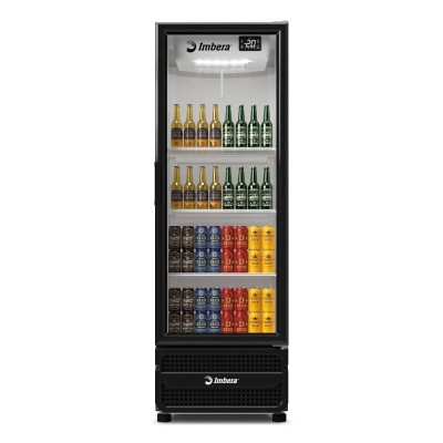 Cervejeira Imbera 453 Litros Porta de Vidro Padrão Preta CCV315 - 127 Volts