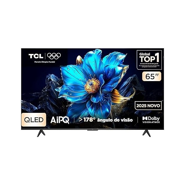 Smart TV TCL 65 Polegadas QLED 4K P7K WiFi Bluetooth Google TV HDR10+