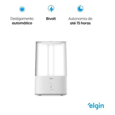 Umidificador De Ar Digital Touch 4 Litros Elgin Cromoterapia